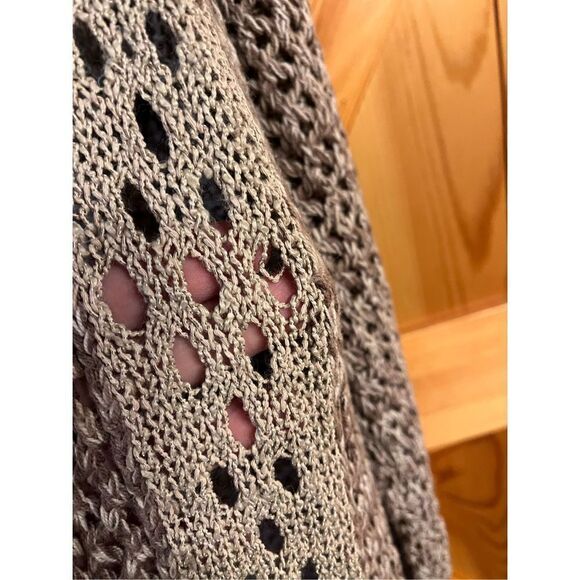 Chico’s Open Front Open Knit Long Cardigan Size 3 / Large (2198) - Picture 3 of 6